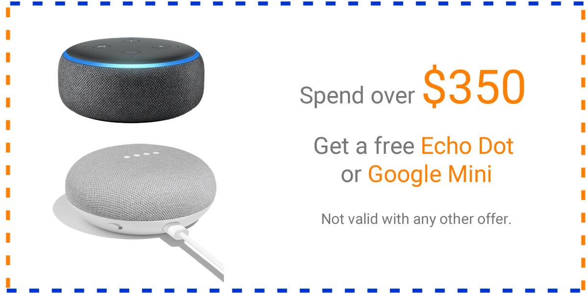 Get a free echo dot or google mini